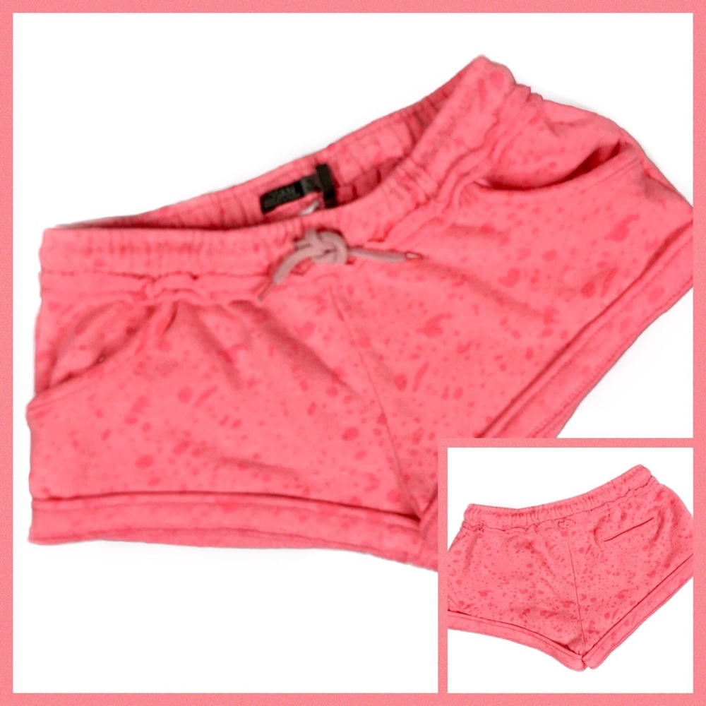 Losan Girl’s Peachy/Pink Splatter Shorts Sz 12